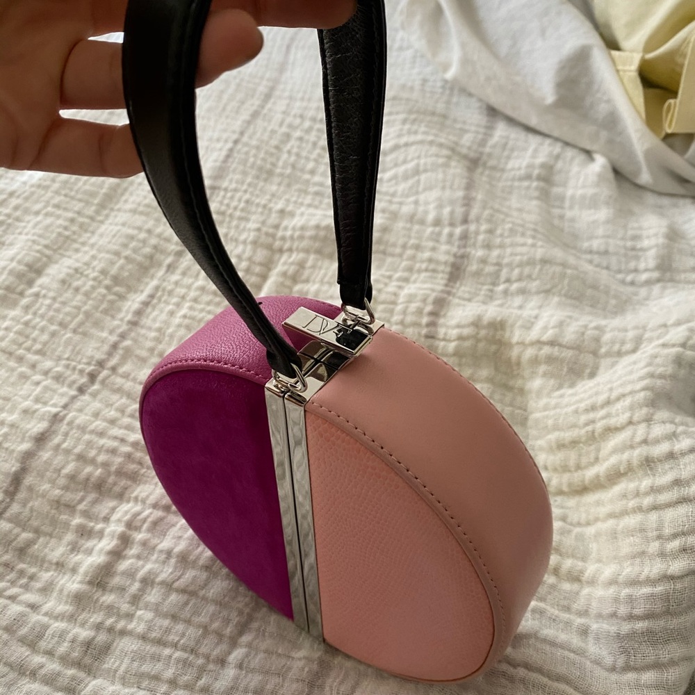 DVF round clutch multicolor. NWOT